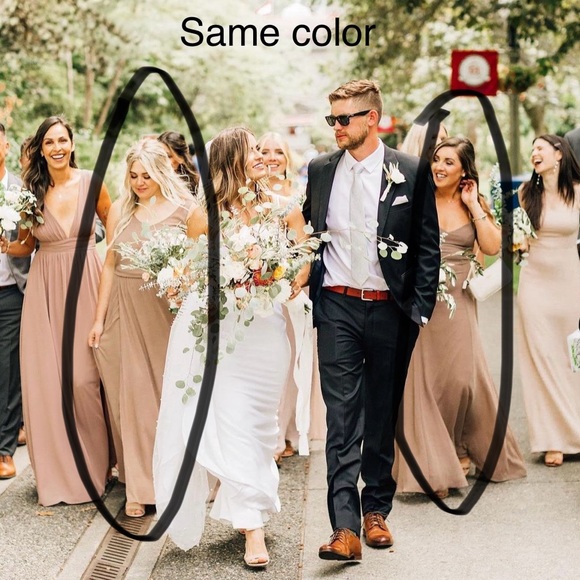 Show me your Mumu Kendall chiffon maxi dress in dune - Picture 7 of 8